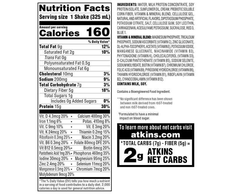 Atkins Protein Shake - Strawberry - 11oz/4pk Bottles