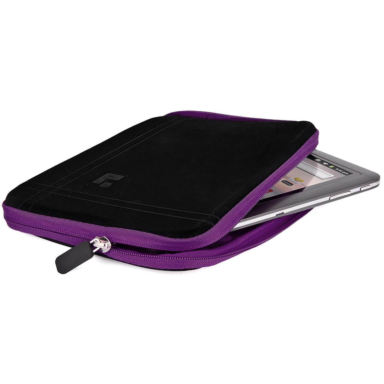 SumacLife Micro Suede Carrying Sleeve with Rear Pocket for 8-8.9 Inches Tablets (SLMSuede8BPUP)