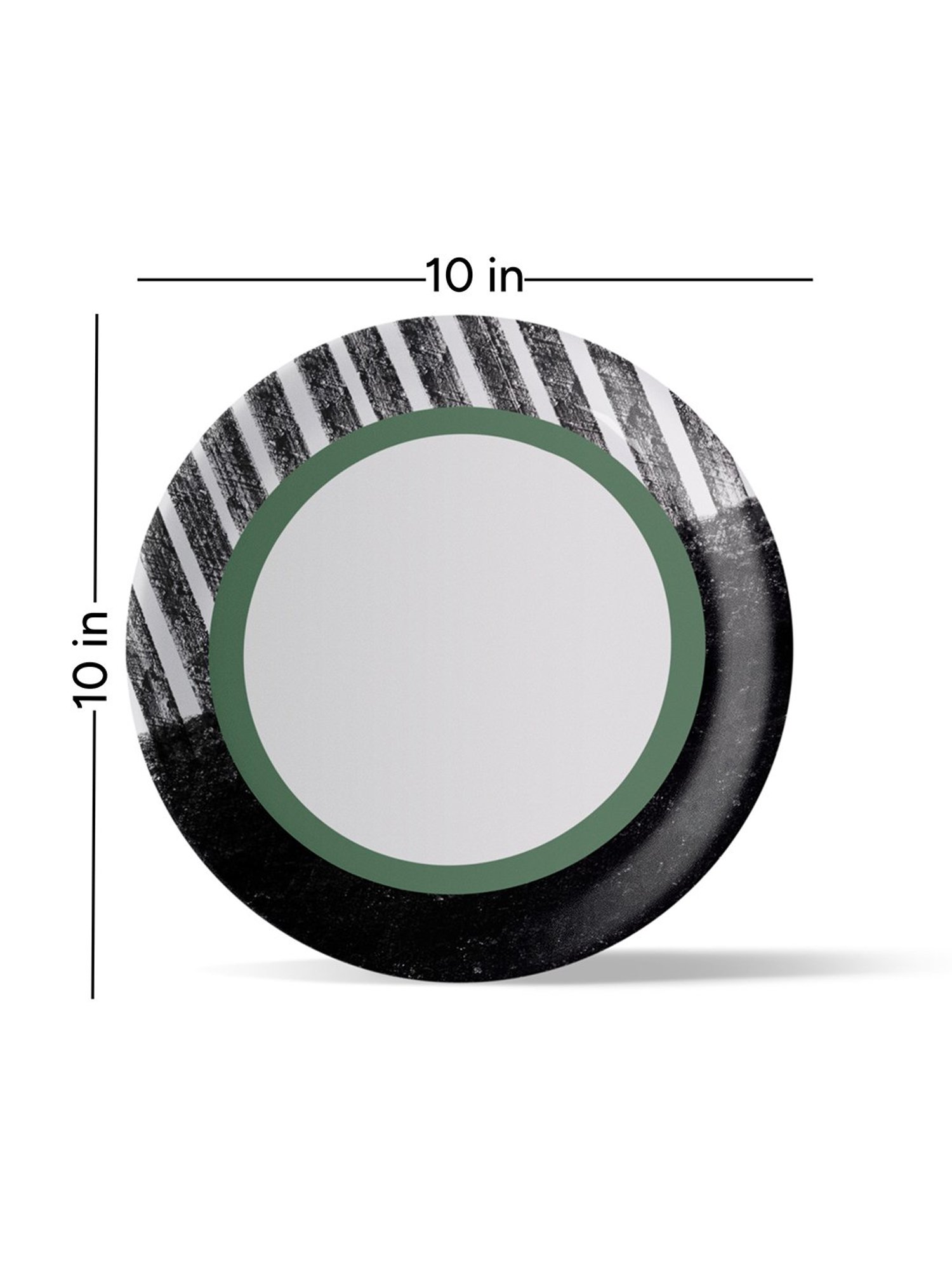 Nestroots Intertwined Lines White & Black Porcelain&iquest;Decorative Wall Plate