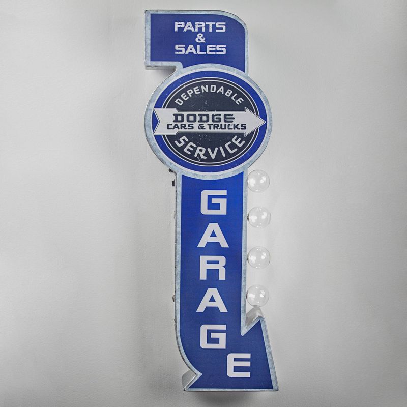 Vintage Dodge Cars and Trucks LED Marquee Sign Blue/Silver - Crystal Art Gallery