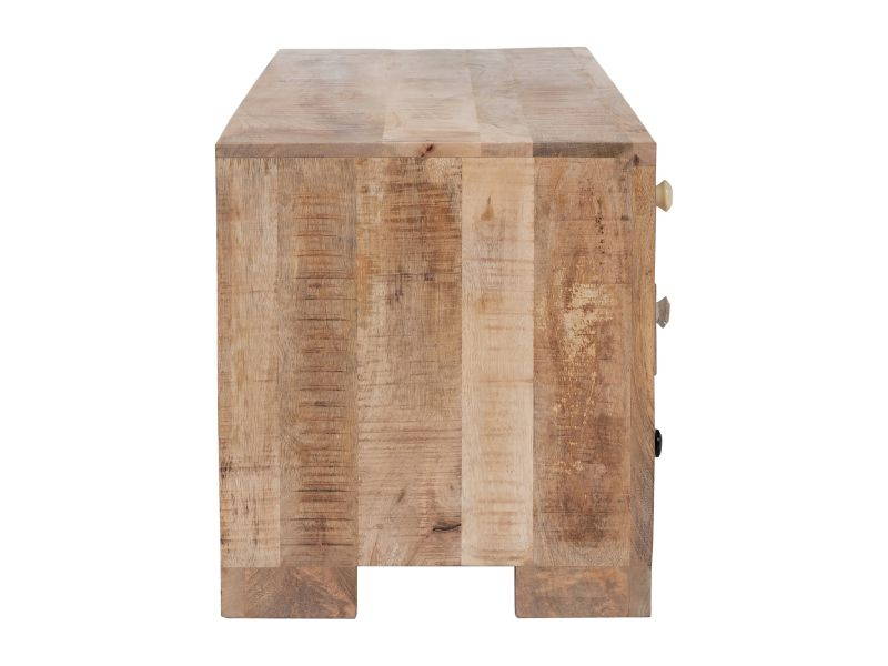 Furniture of America Druze Rustic Wood Multi-Storage TV Stand in Natural