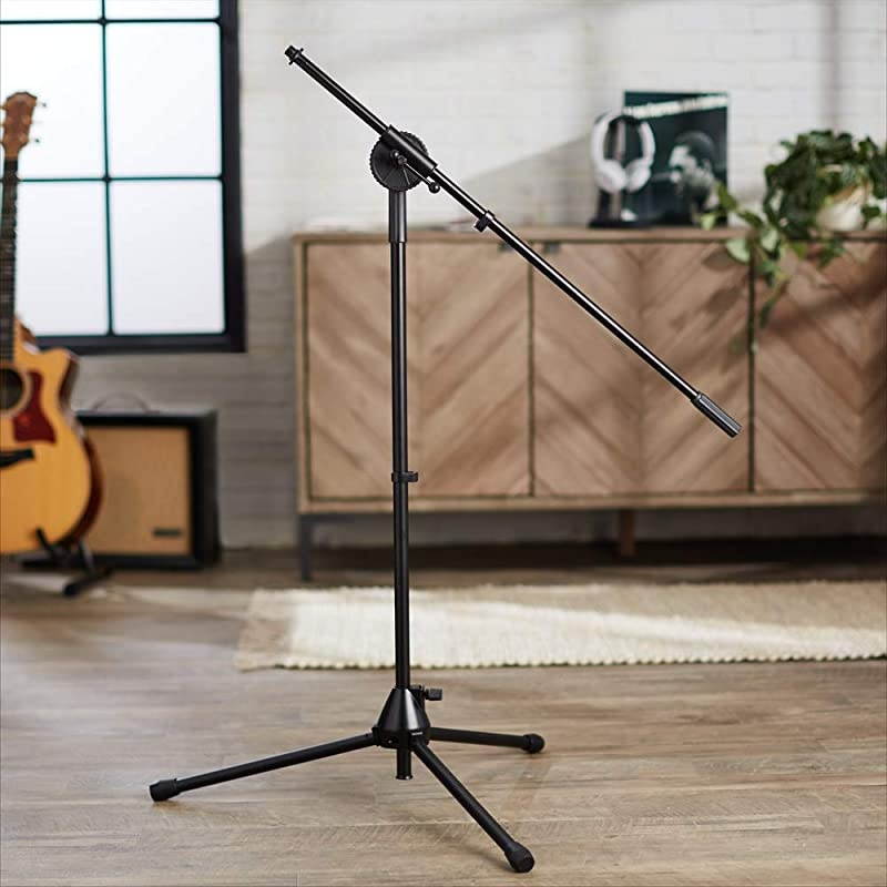 Tripod Boom Microphone Stand HeightAdjustable with Metal Base 31 53Foot