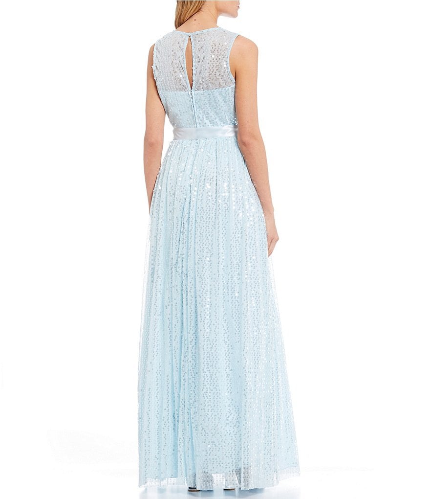 Teeze Me Sleeveless Sequin Tank Ball Gown