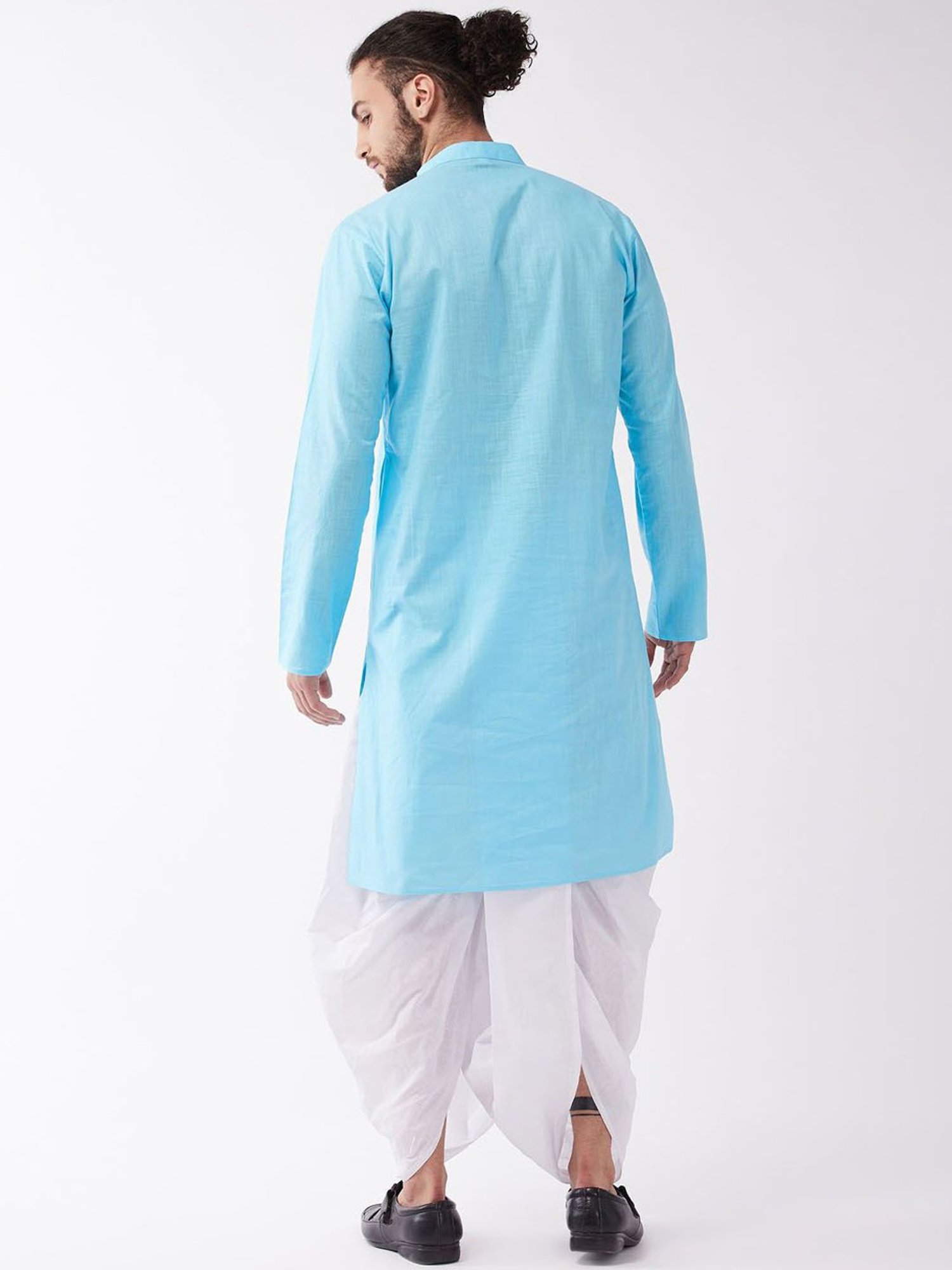 Vastramay White Cotton Straight Fit Embroidery Ethnic Suits