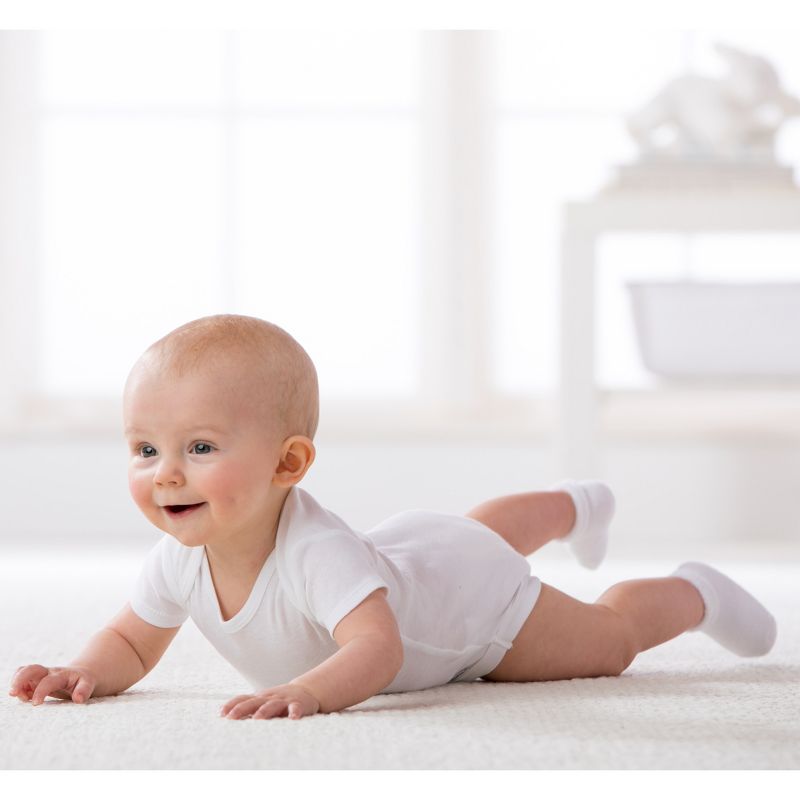 Gerber Baby Adaptive 8pc Onesies Bodysuits Essentials Set - White 0-3M