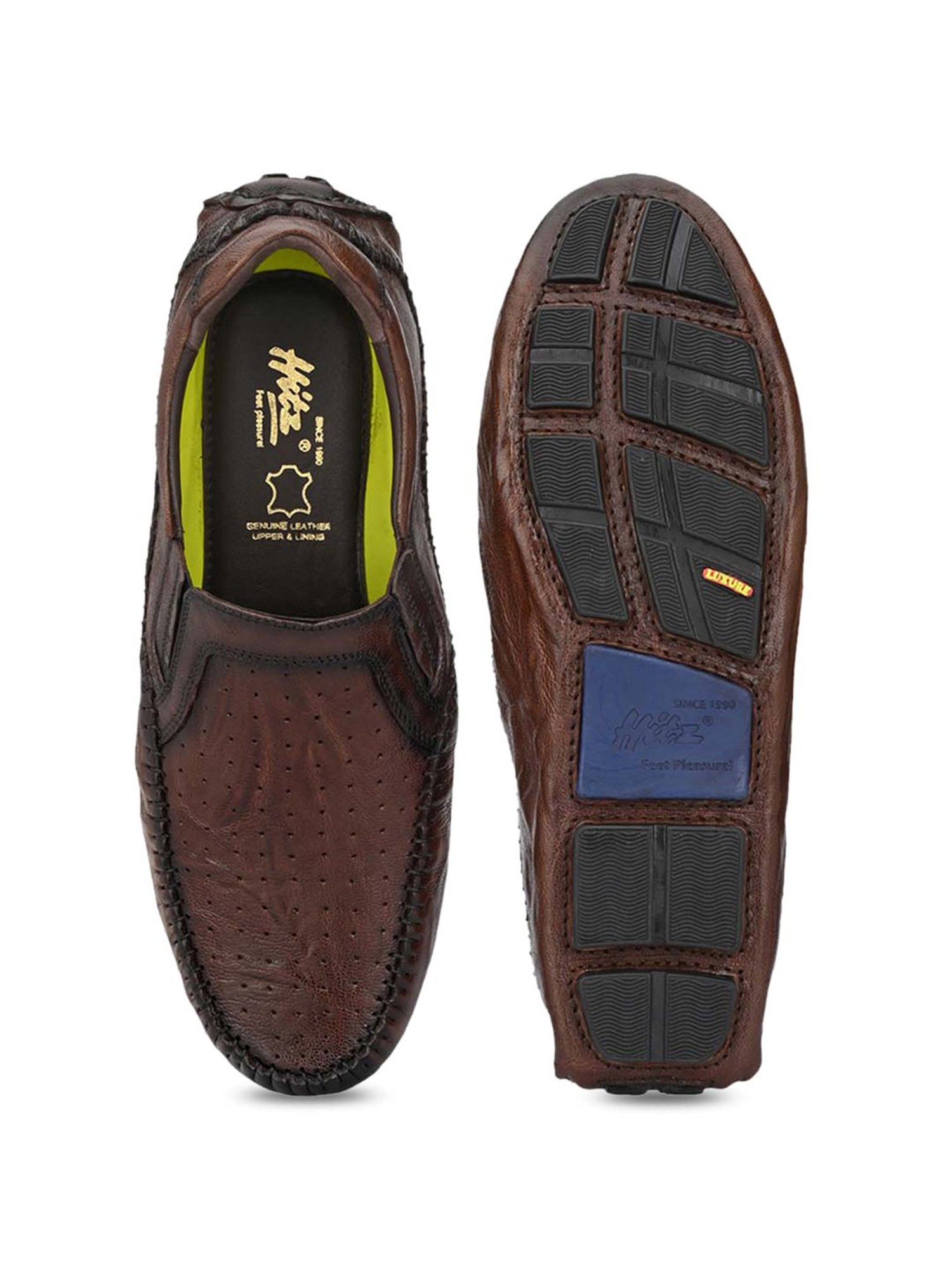 Hitz Men's Brown Casual Loafers