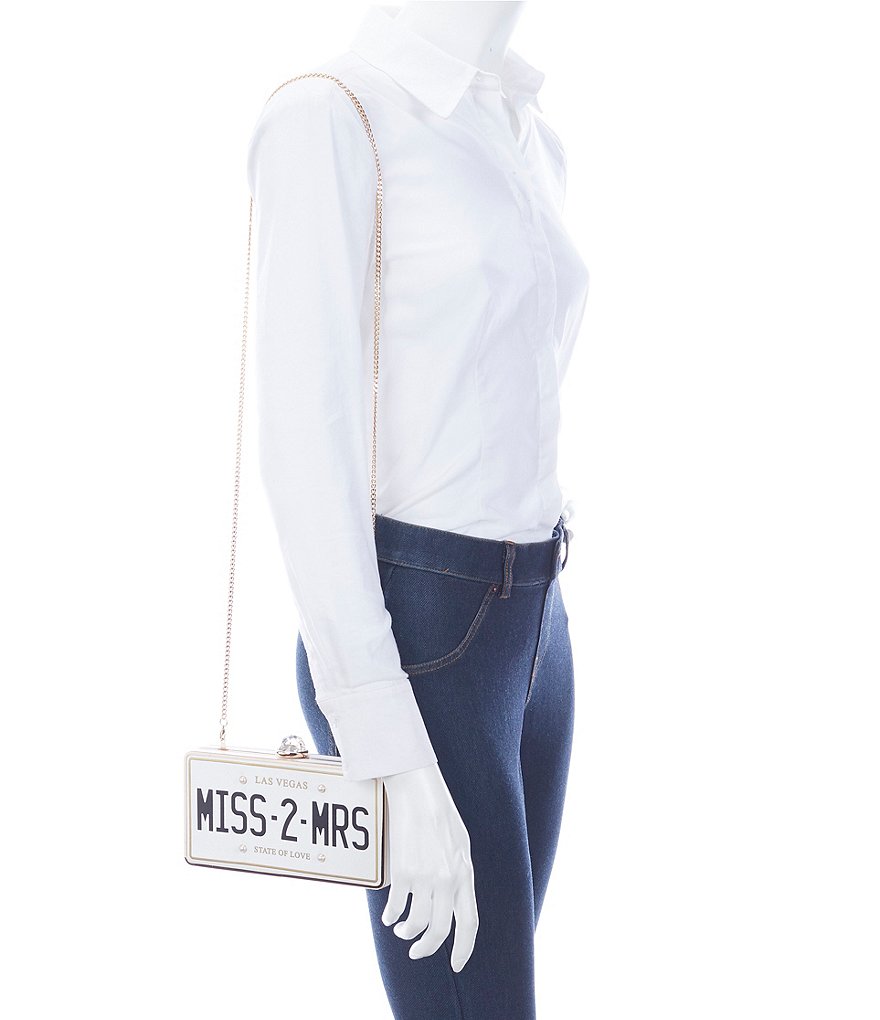 Kate Landry Satin Buckle Clutch Bag