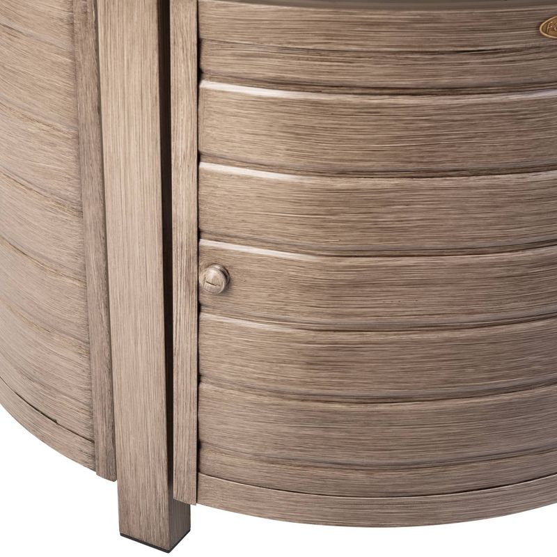 Thatcher Barnwood Round Aluminum LPG Fire Pit - Fire Sense