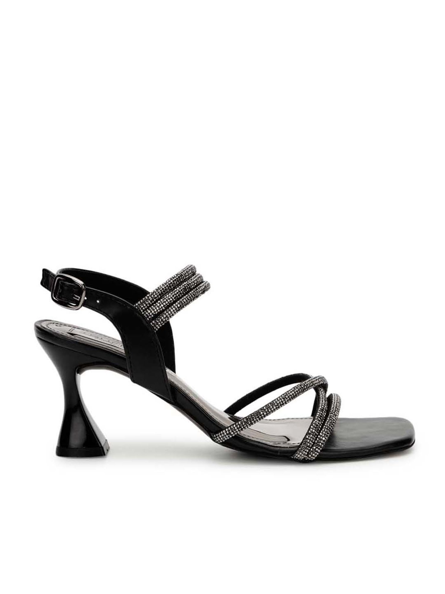 Truffle Collection Women's Black Back Strap Sandals