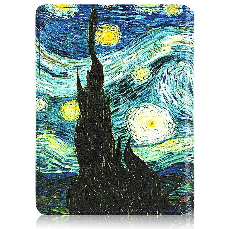Kindle Paperwhite Case 2018, Folio Smart Cover Leather Case with Auto Sleep Wake Feature for All New and Previous Kindle Paperwhite Models, Starry Night
