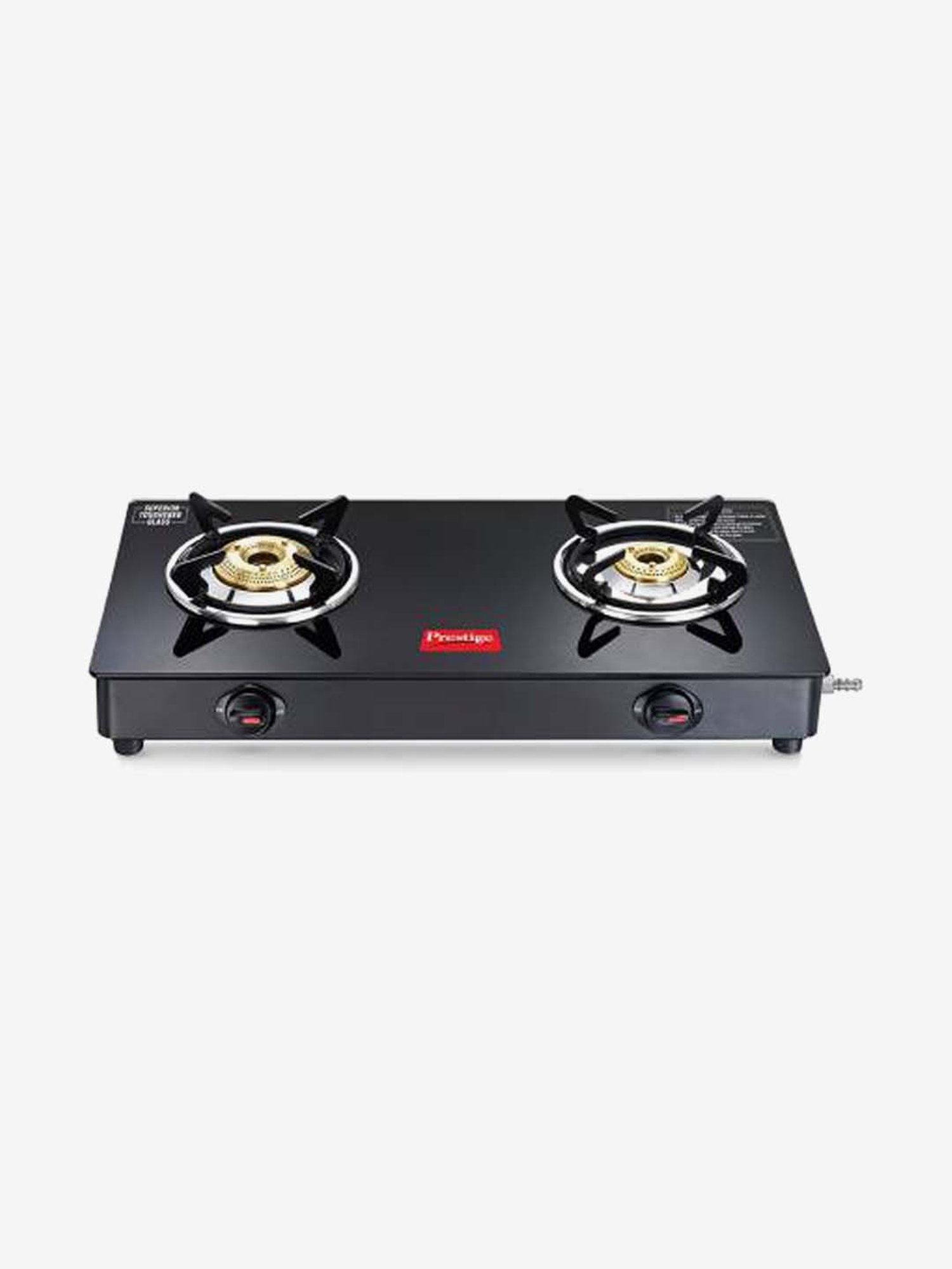 Prestige Marvel Plus GTM02 AI 2 Burners Glass Top Gas Stove (Black)