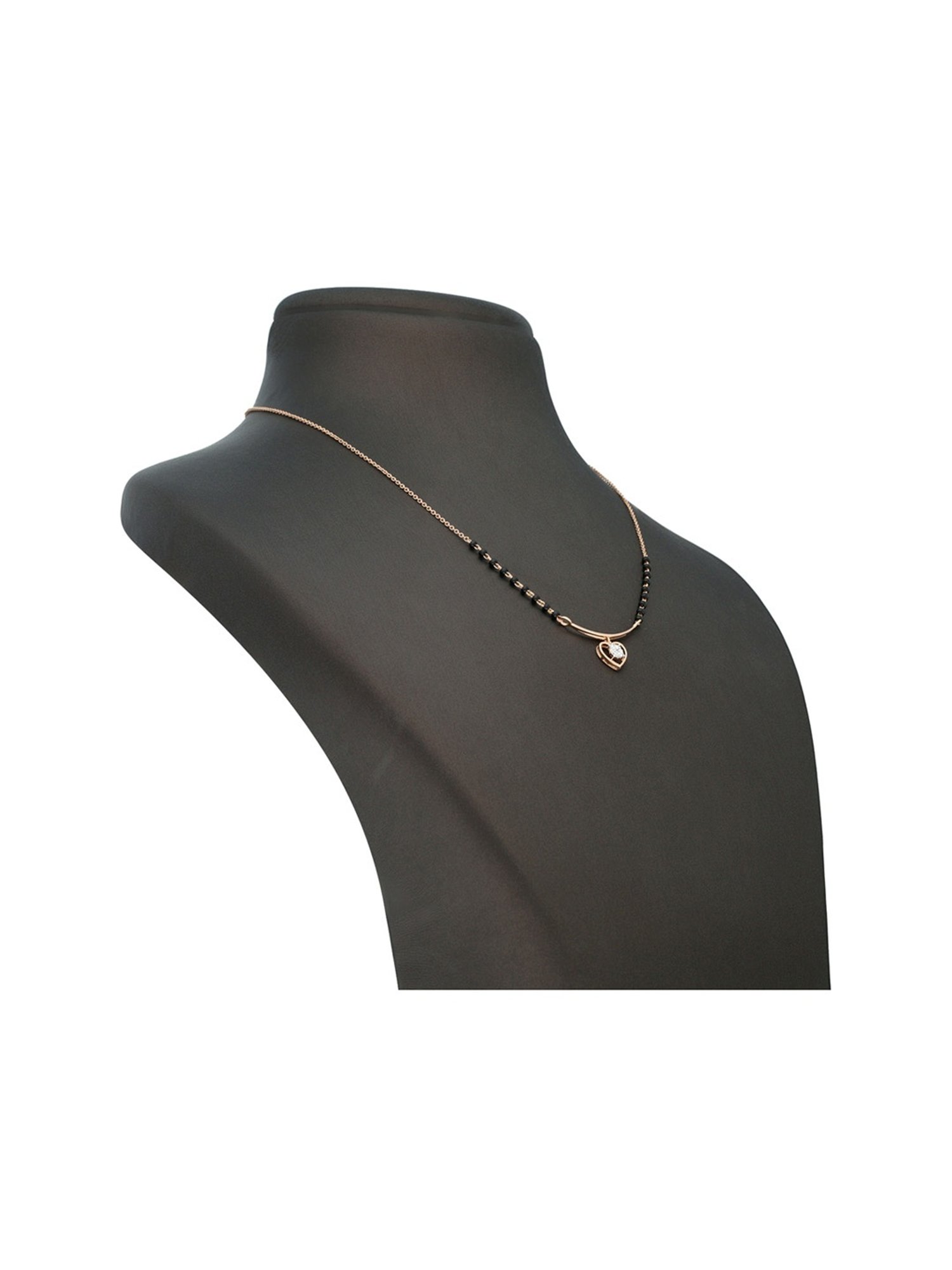 Malabar Gold and Diamonds 18k Rose Diamond Short Mangalsutra