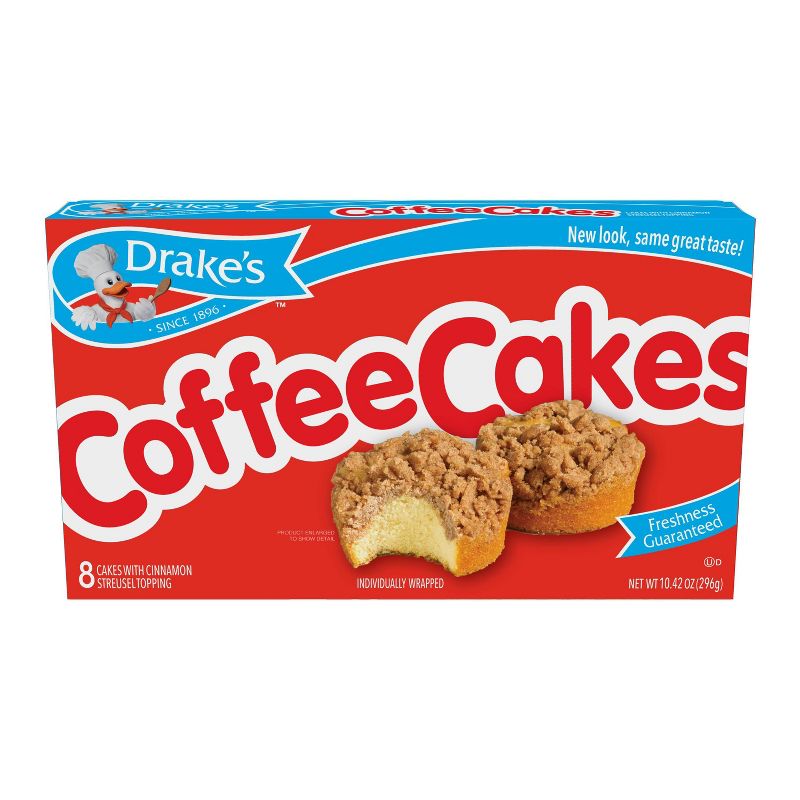 Drake's Coffee Cakes with Cinnamon Streusel Topping - 10.42oz/8ct