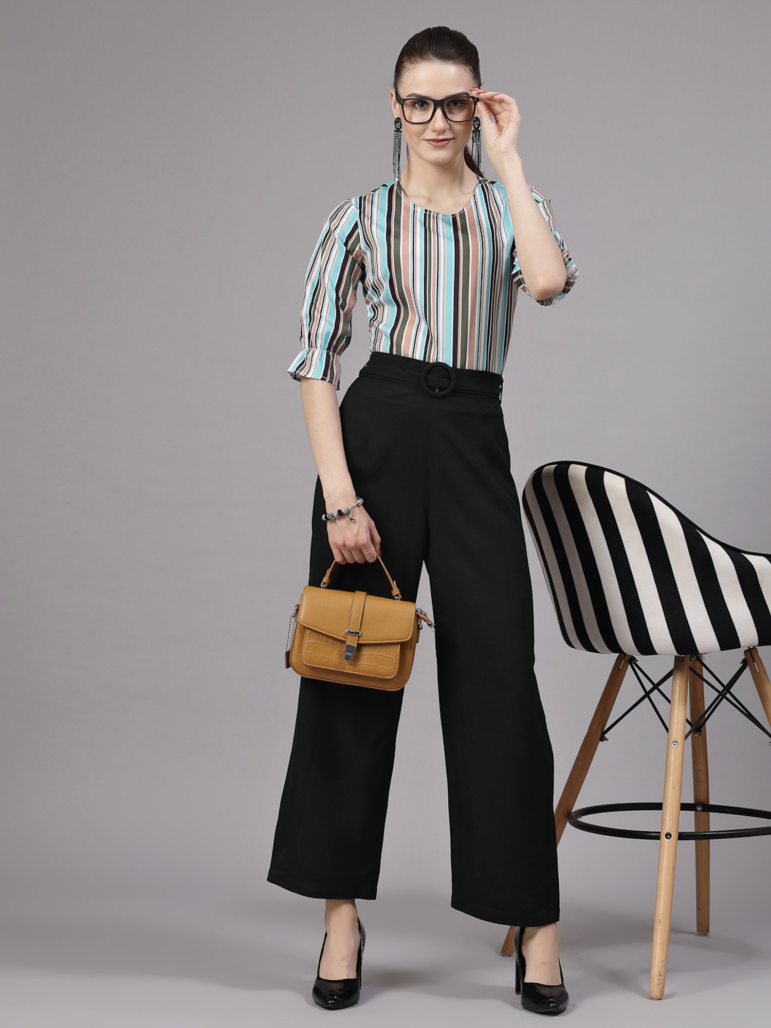 Style Quotient Multicolor Striped Top