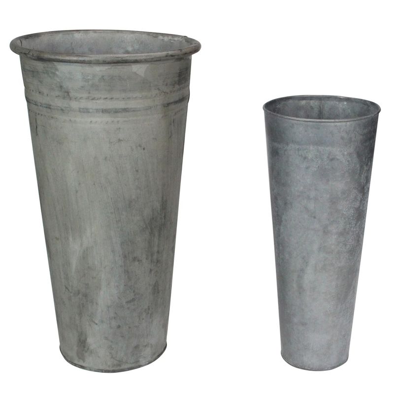 Set of 2 Planters with Stand Gold - CosmoLiving by Cosmopolitan