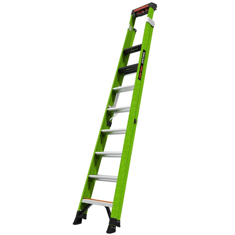 Little Giant Ladder Systems Sentinel 10' ANSI Type IAA rated fiberglass Stepladder Apple Green