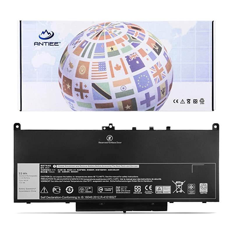 J60J5 MC34Y Laptop Battery Compatible with Dell Latitude E7270 E7470 P26S001 P61G001 Series Notebook R1V85 451BBSX 451BBSY 451BBSU 242WD 1W2Y2 GG4FM WYWJ2 PDNM2 76V 55Wh 4Cell