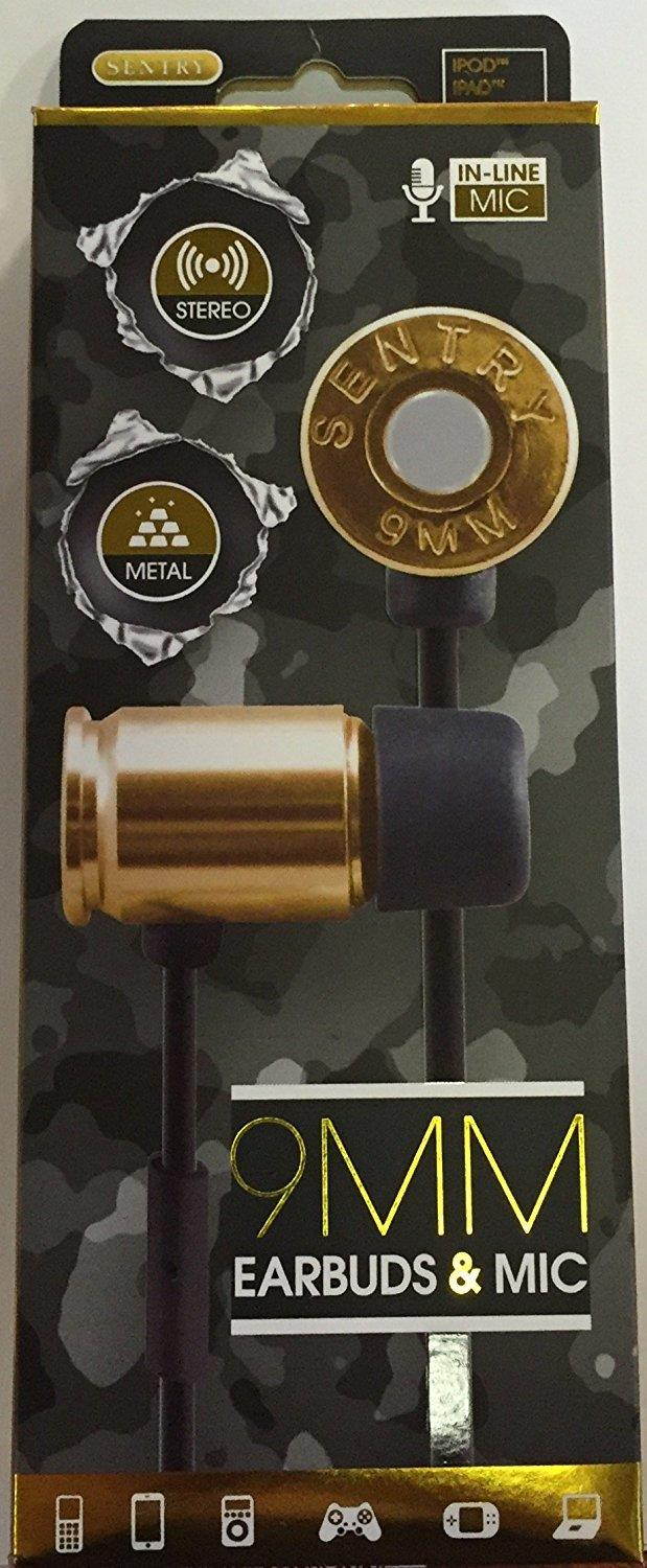 SENTRY HM9MG BULLET EAR BUDS WITH MIC - GOLD