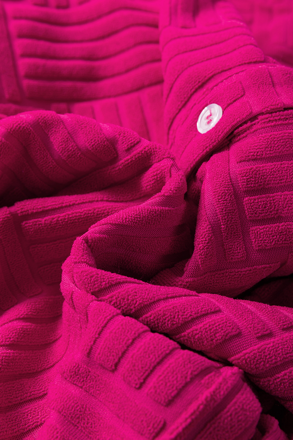 Gray Textured Wide Leg Overall with Pockets