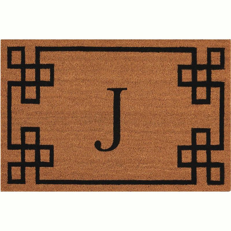 Nourison Elegant Entry "J" Natural Doormat EECMJ 2' x 3'