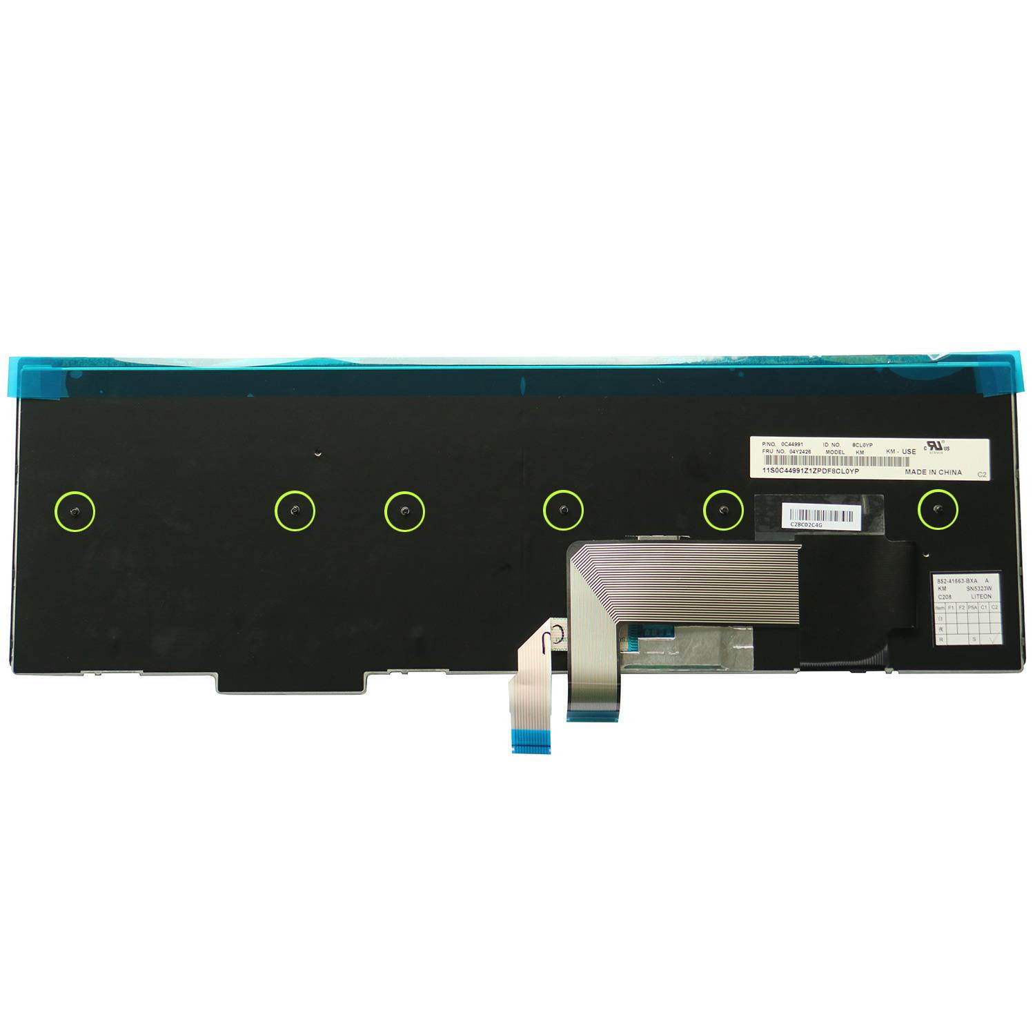 AUTENS Replacement US Keyboard for Lenovo ThinkPad T540 T540p L540 W540 W541 T550 W550 W550s T560 L560 L570 Laptop No Backlight (6 Fixing Screws)