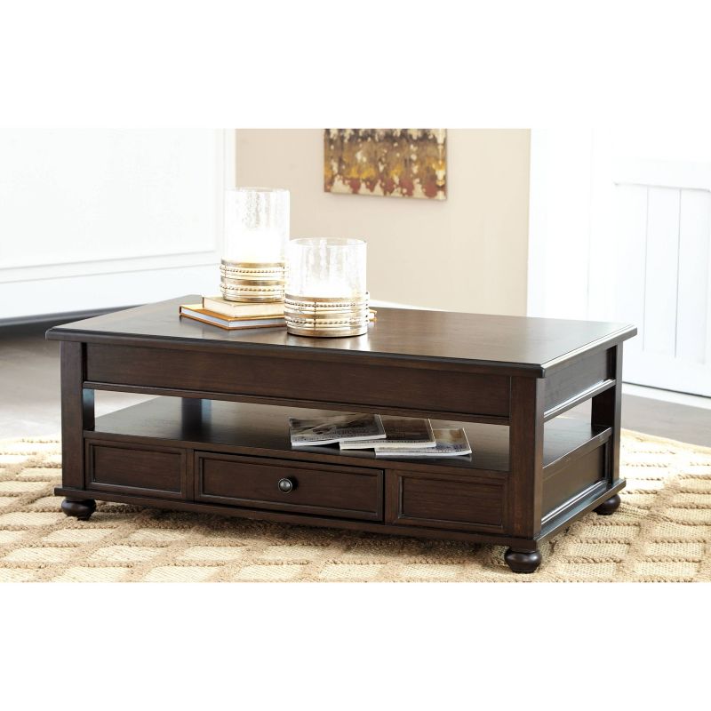 Barilanni Coffee Table with Lift Top Dark Brown - Signature Design by Ashley