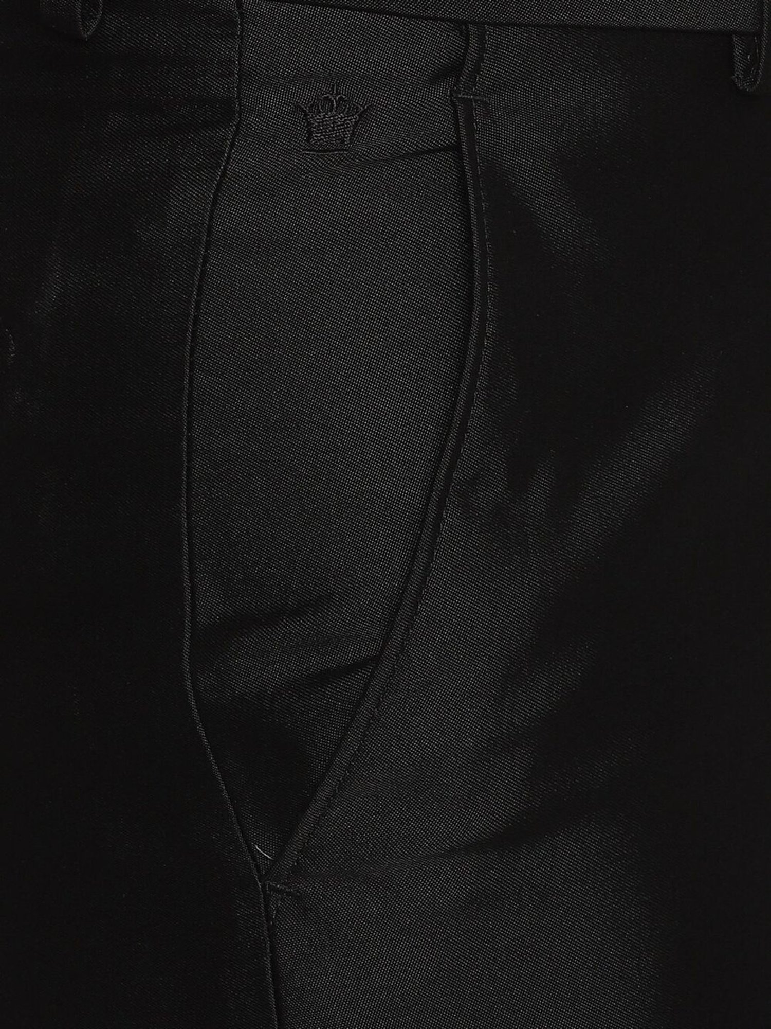 Louis Philippe Black Regular Fit Trousers