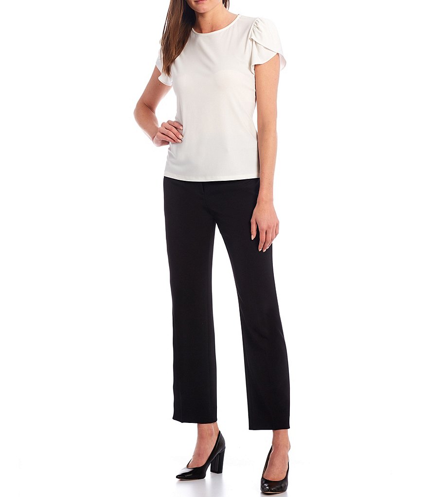 Preston & York Ariana Short Sleeve Crew Neck Knit Top