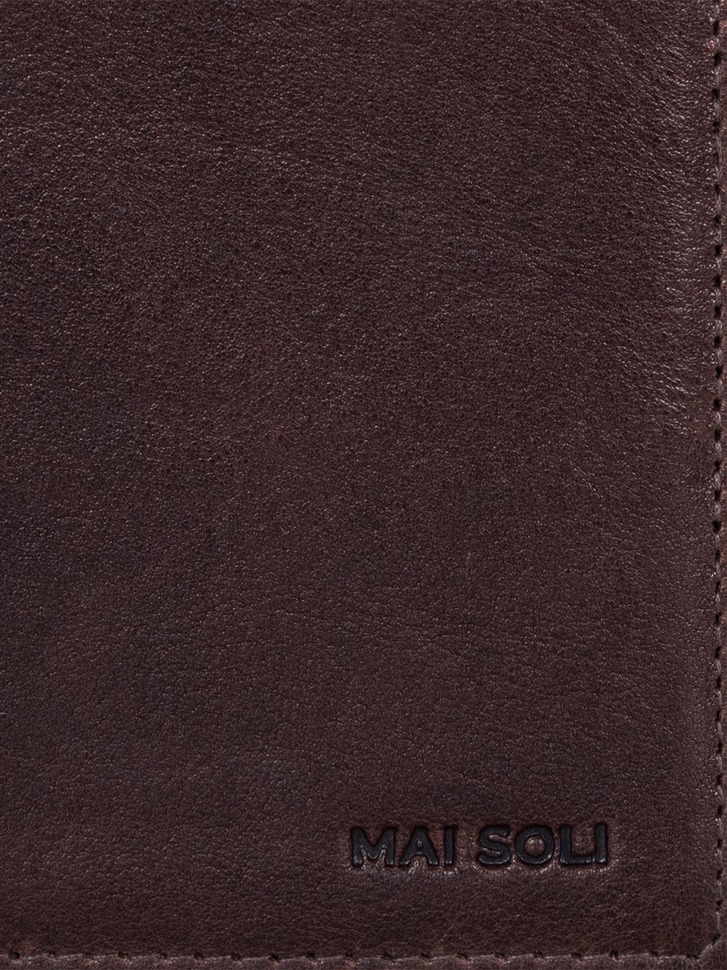 Mai Soli Explorer Chestnut Brown Formal Leather Passport Wallet for Unisex
