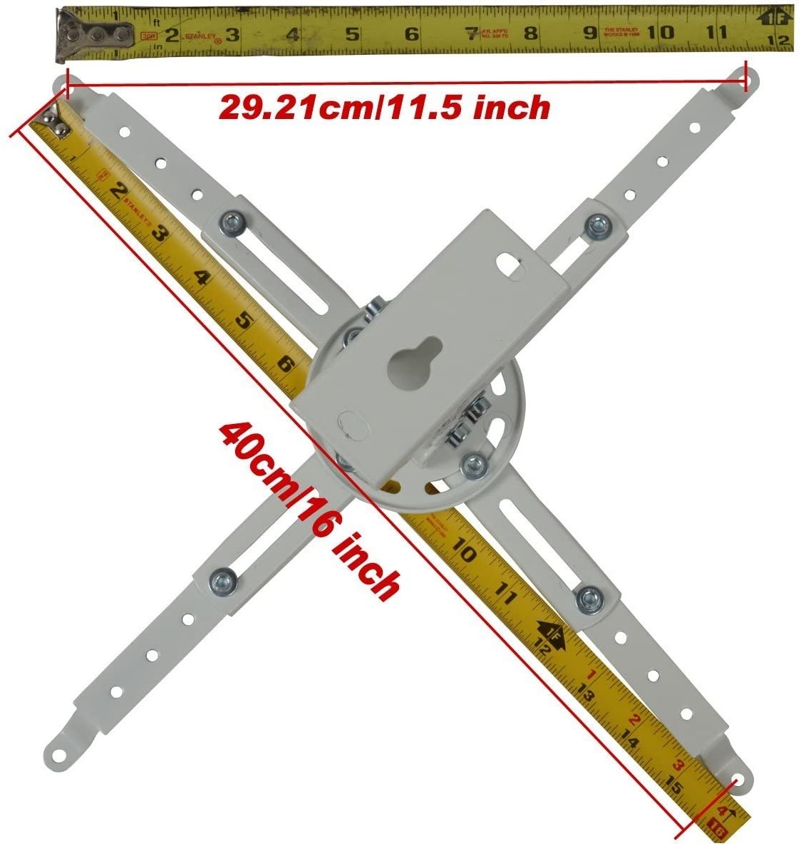 VideoSecu Adjustable White Ceiling Projector / Projection Mount Extending Arms PJ1W CU8