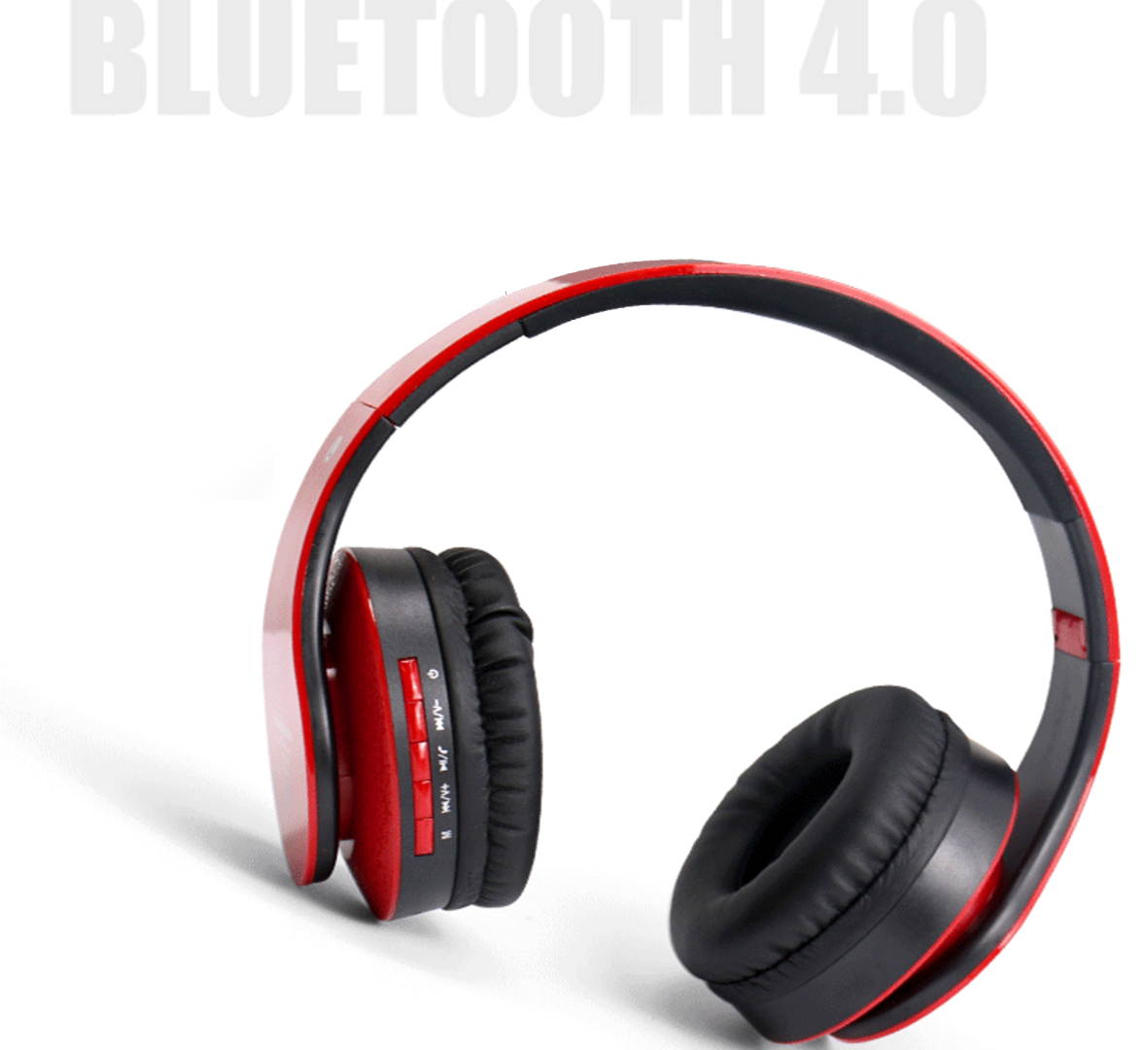 Head-mounted Bluetooth 4.0 Headphones,Wireless Stereo Headset with Deep Bass, Foldable & Lightweight, Perfect for Cell Phone/TV/ PC and Travelling Sports Running music headset