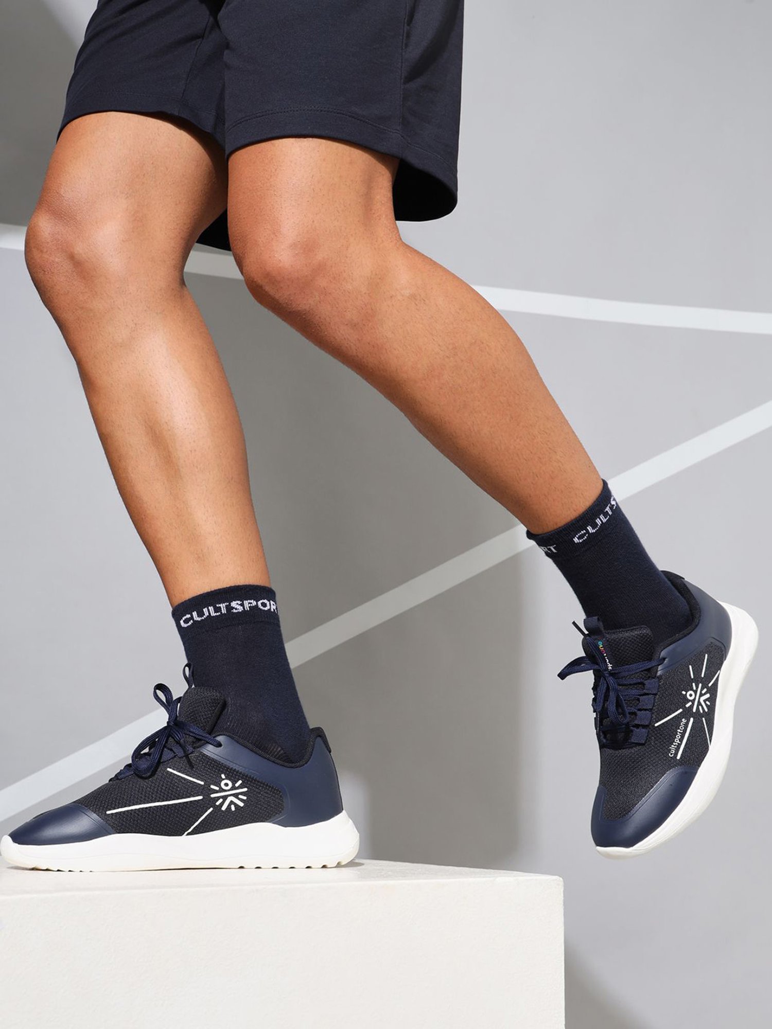Cultsportone Men's Dash Navy Running Shoes