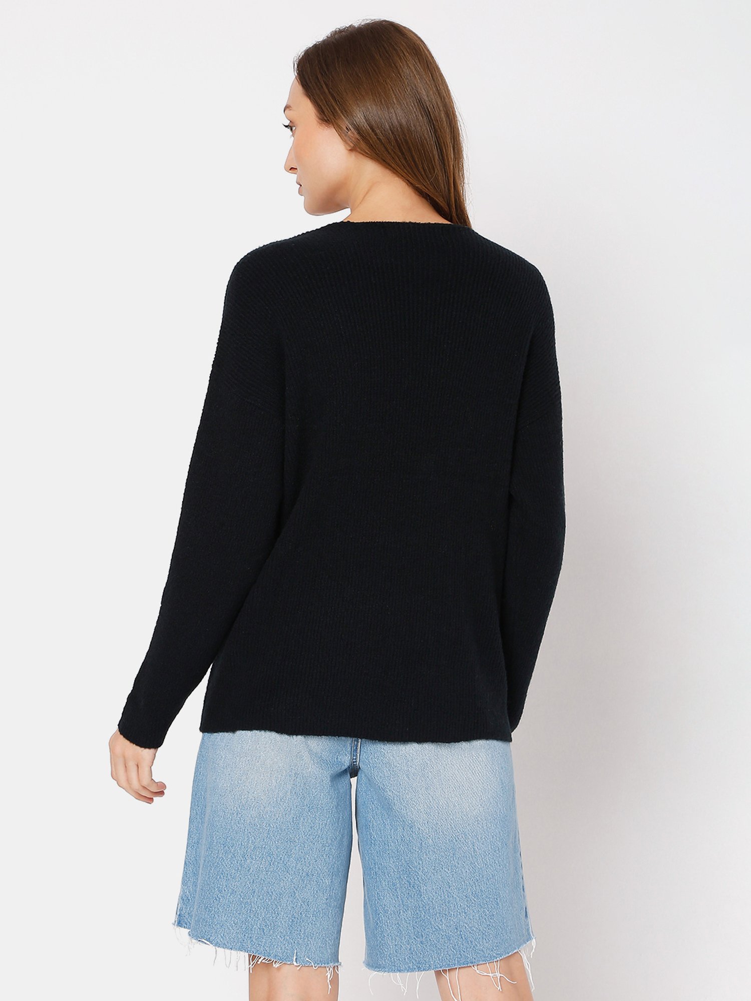 Vero Moda Black Striped Sweater