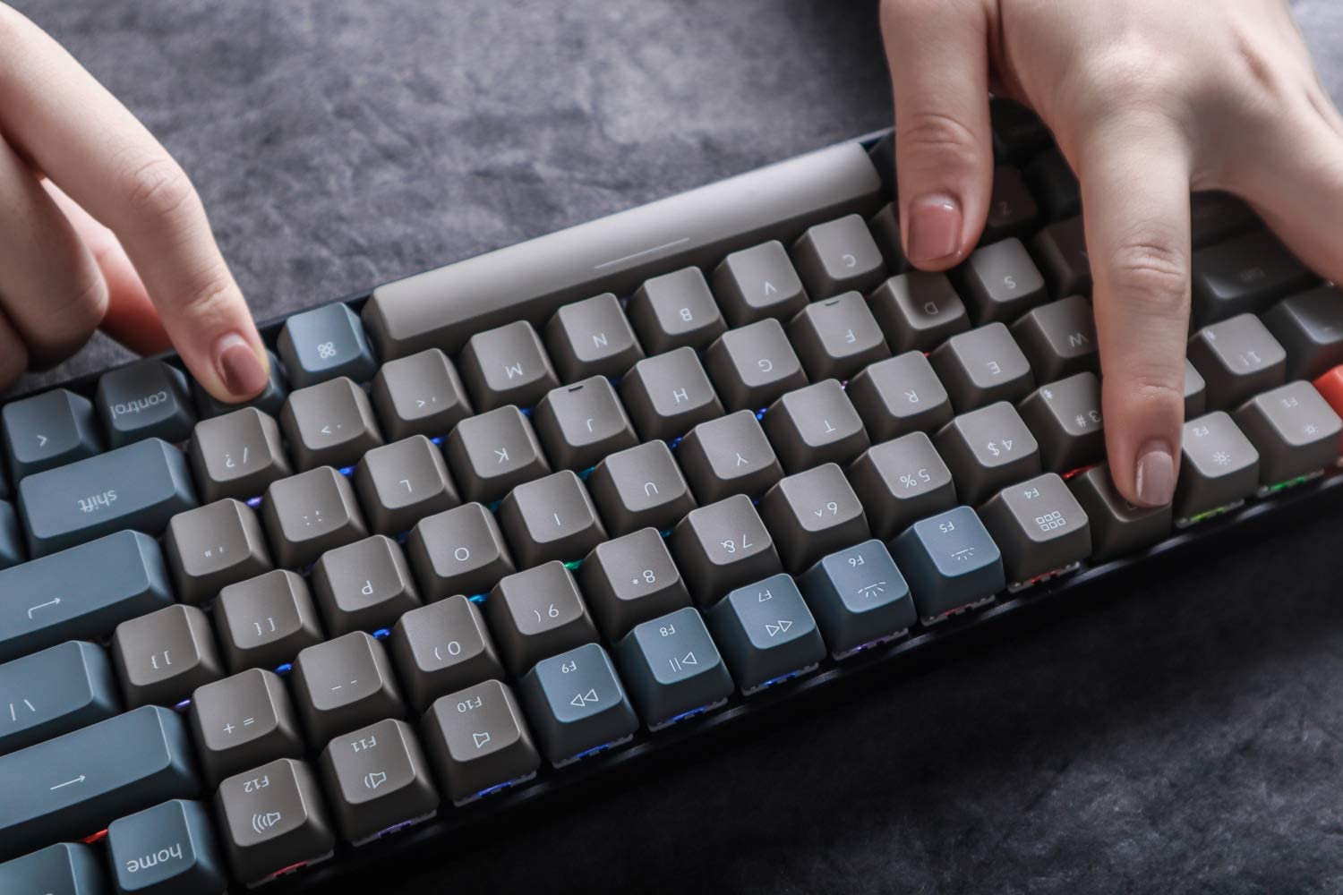 Keychron K4 Wireless Bluetooth/USB Wired Gaming Mechanical Keyboard, Compact 100 Keys RGB LED Backlit Gateron Red Switch N-Key Rollover, Aluminum Frame for Mac Windows