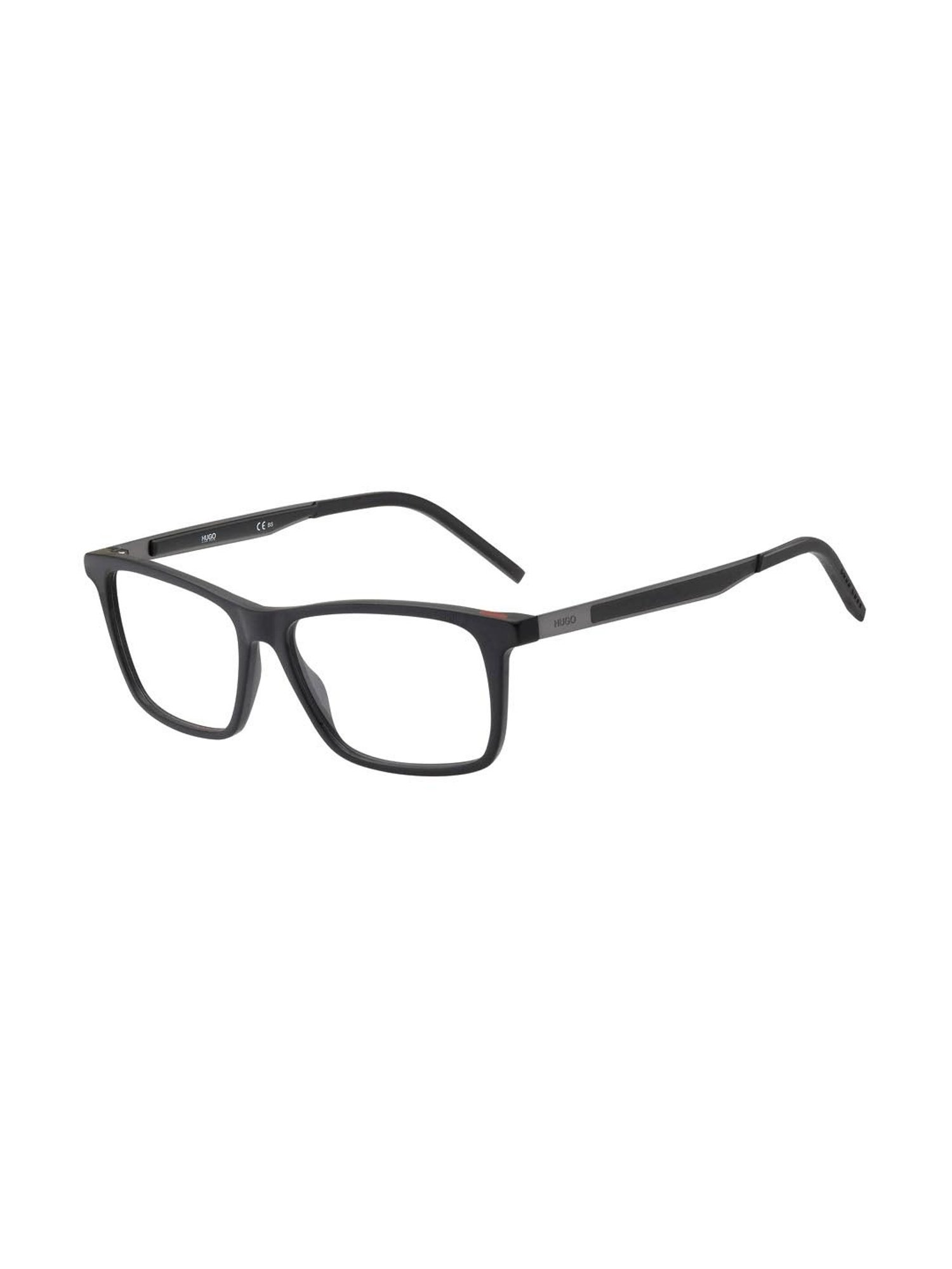 HUGO Black Rectangular Eye Frames for Men