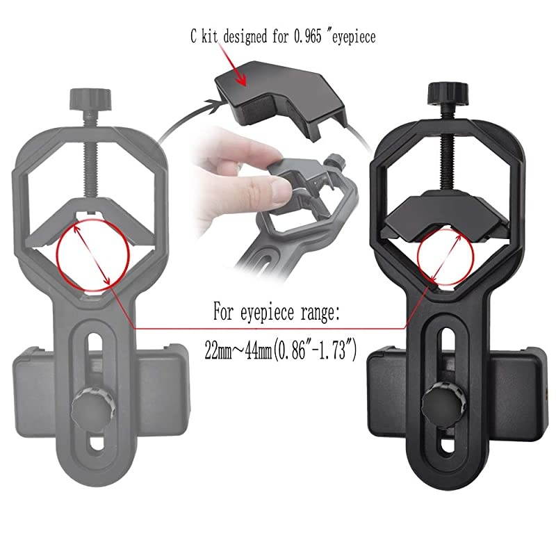 Smartphone Microscope Adapter Mount Universal Phone Scope Mount Work with Telescope Spotting Scope Microscope Monocular Binocular Fits iPhone Samsung HTC LG and Smartphone