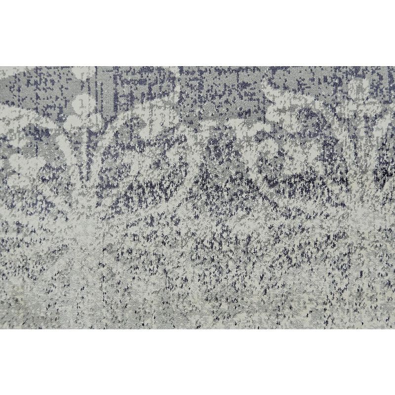 1'9"x2'10" Rectangle Loomed Lace Viscose Area Rug Gray - Feizy
