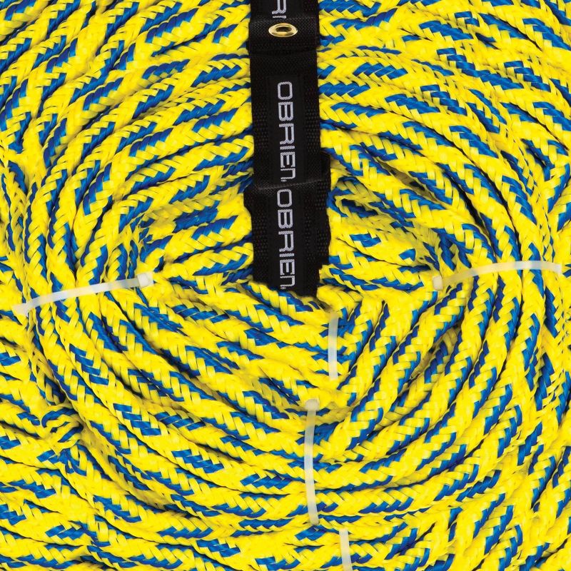 OBrien 60 Foot Long 2375 Pound 2 Person Floating Tube Tow Rope, Blue & Yellow