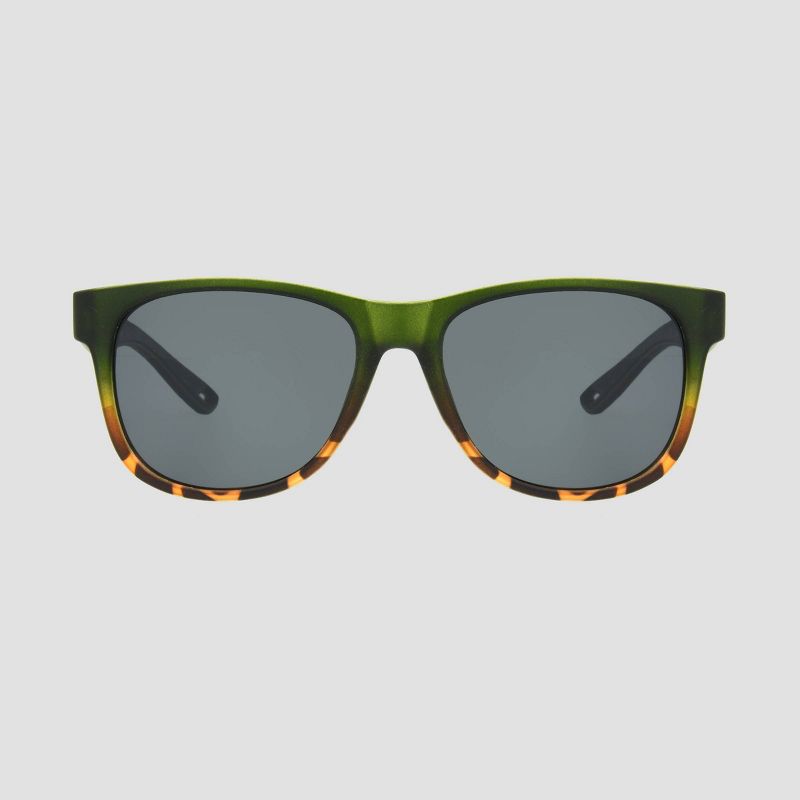 Men's Tortoise Shell Print Square Suunglasses - All in Motion™ Green
