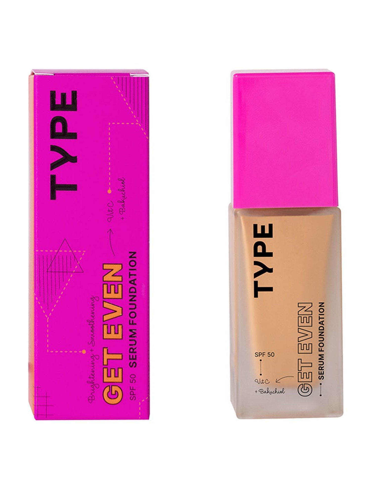TYPE BEAUTY Get Even SPF 50 PA++++ Serum Foundation Toffee - 30 ml