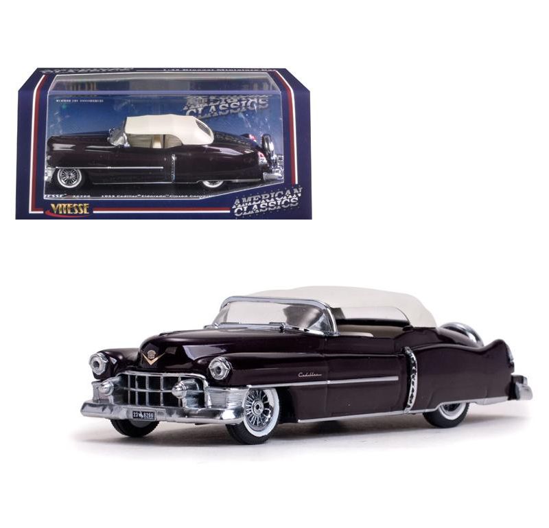 1953 Cadillac Closed Convertible Maroon 1/43 Diecast Model Car by Vitesse