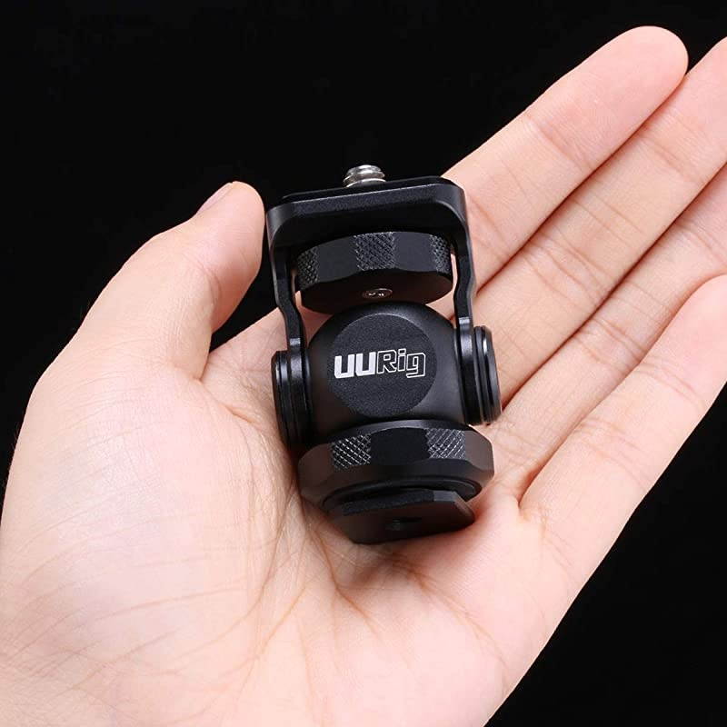 R015 Ballhead Adjustable Angle Camera Monitor Mount Bracket, 1/4" Screw Tripod Mounting Head Arri Locating Applicable, Video Shooting Photography Accessories