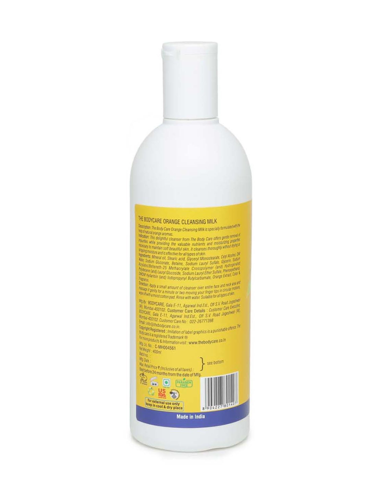 The Body Care Orange Cleansing Milk - 400 ml