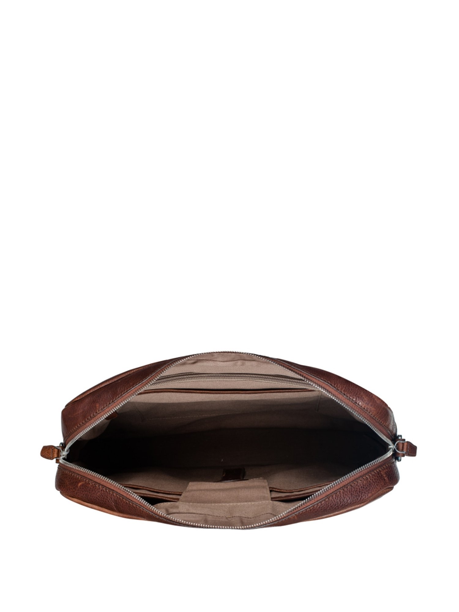 Eske Brooks Tan Leather Medium Laptop Messenger Bag