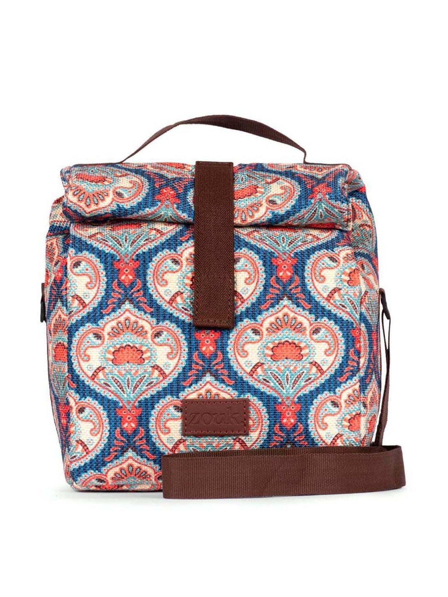 ZOUK Blue Printed Handbag