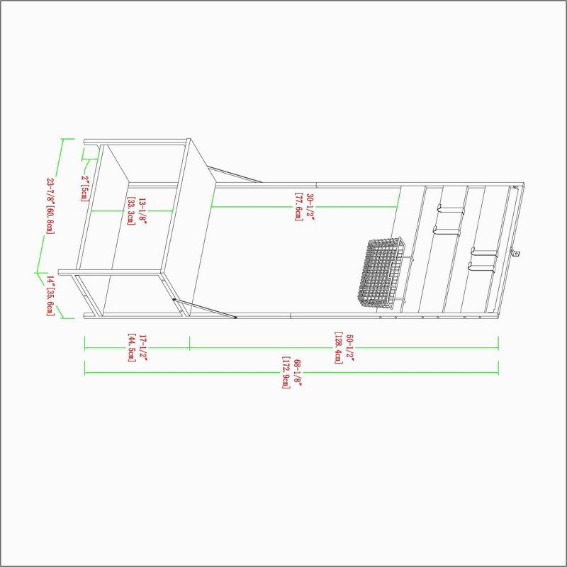Slat Hall Tree with Adjustable Storage Gray Wash - Saracina Home