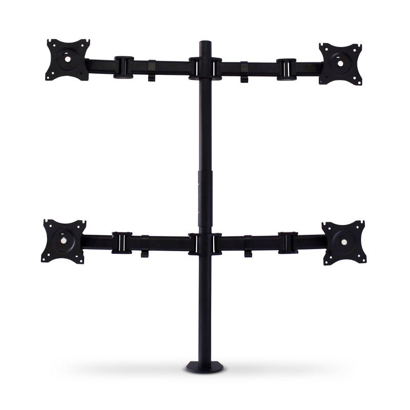 Quadruple Monitor Desk Mount Black - Rocelco
