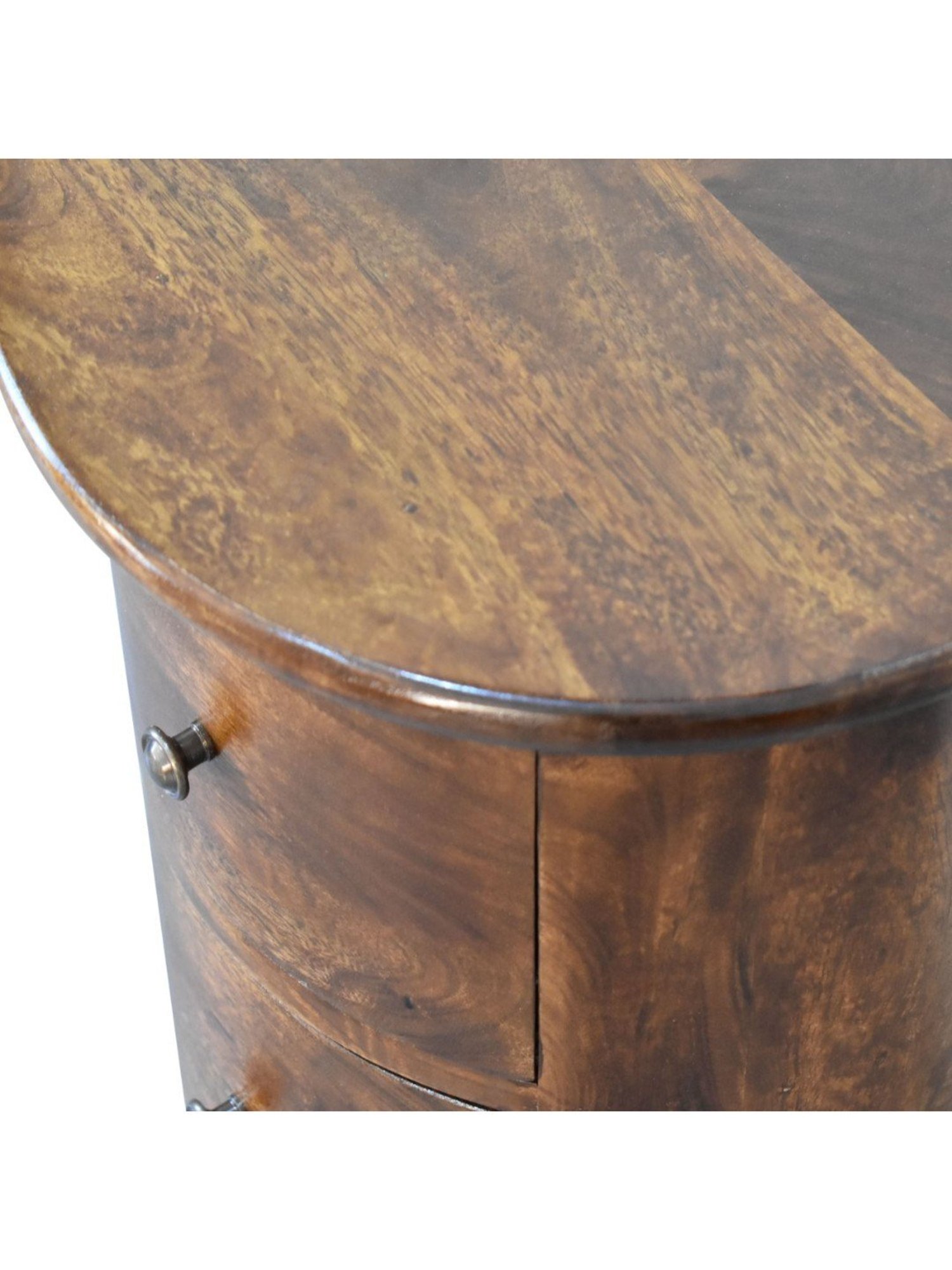 Fabindia Brown Sheesham Wood Textured Cabinet