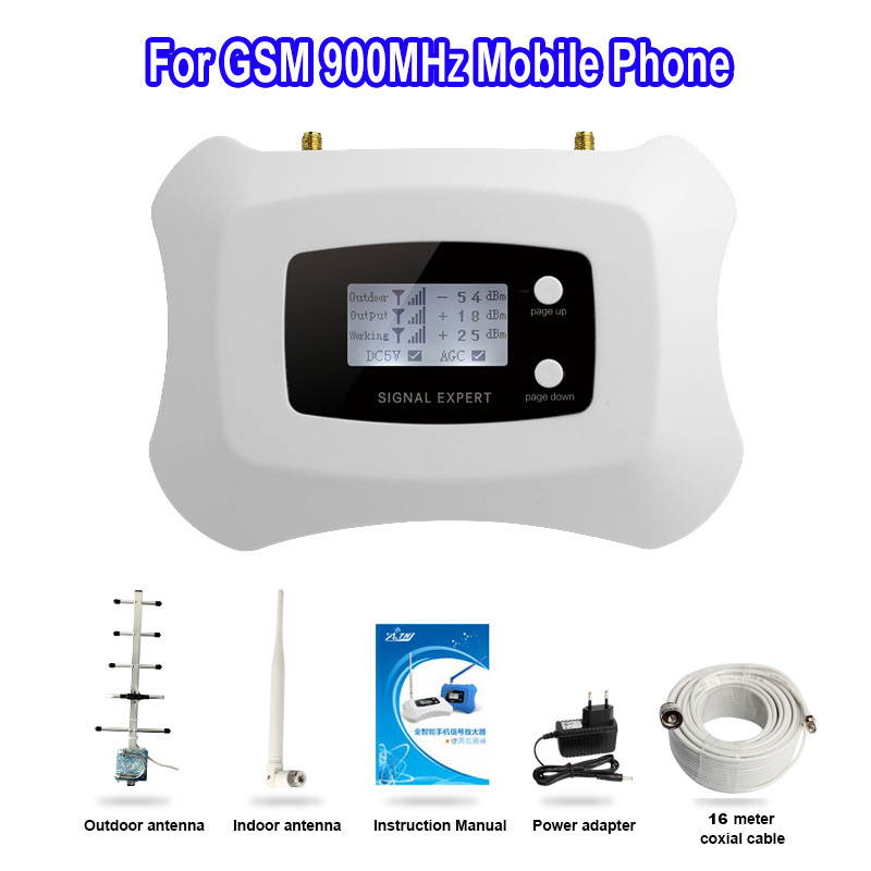 ATNJ GSM 900MHz Phone Signal Booster 2G Signal Repeater with Yagi antenna inprove the Voice