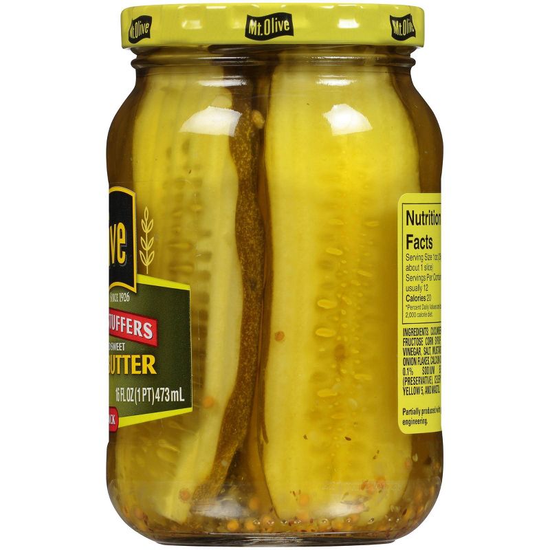 Mt. Olive Sandwich Stuffers Old-Fashioned Sweet Bread and Butter Pickle Slices - 16oz